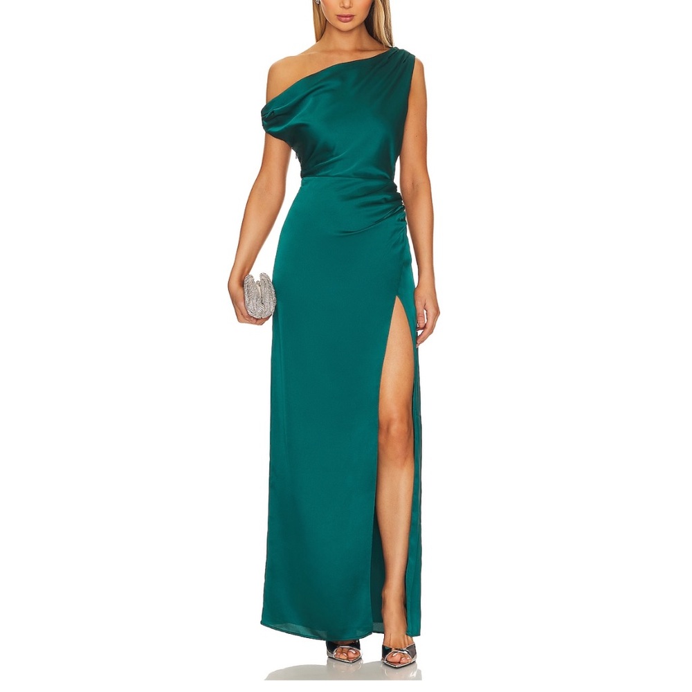 Show Me Your Mimi Jodie One-Shoulder Green Dress